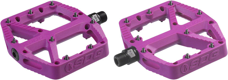 SDG Components Comp Platform Pedals Body: Composite Spindle: Cr-Mo 9/16 Purple Pair