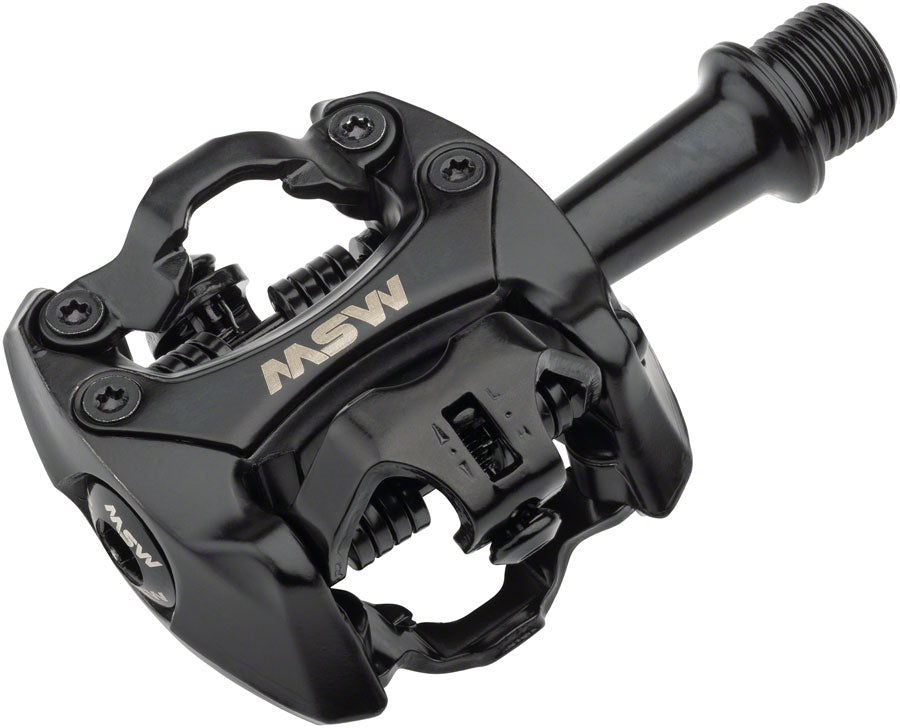 MSW Flash II Pedals - Dual Sided Clipless Aluminum 9/16" Black-Goodwynn&#39;sGoodwynn&#39;s