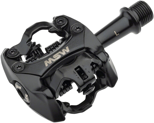 MSW Flash II Pedals - Dual Sided Clipless Aluminum 9/16" Black-Goodwynn's