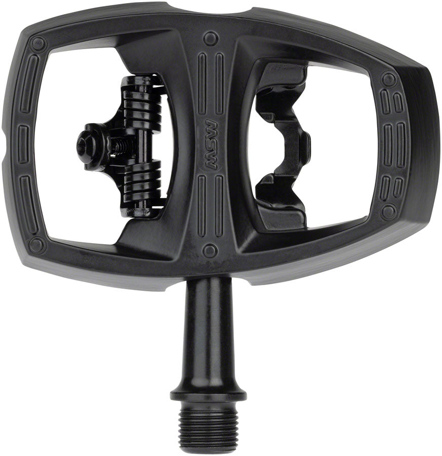 MSW Flip II Pedals - Single Side Clipless with Platform Aluminum 9/16" Black-Goodwynn&#39;sGoodwynn&#39;s