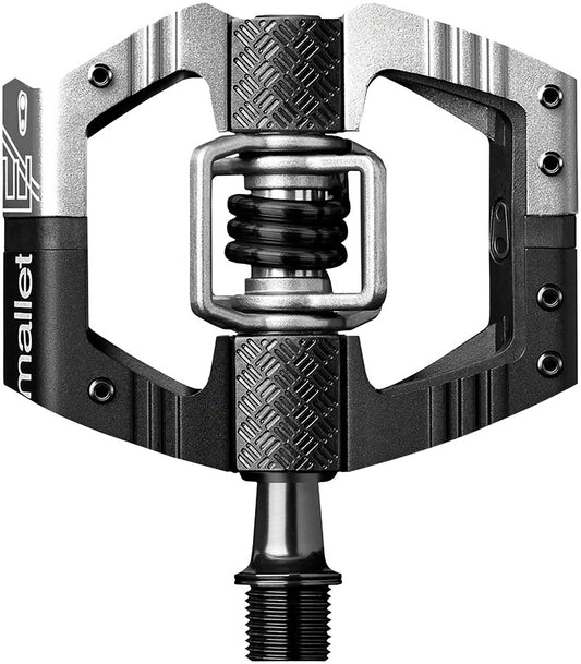 Crankbrothers Mallet Enduro Pedals - Dual Sided Clipless Platform Aluminum 9/16" BLK/Silver Long Spindle-Goodwynn's