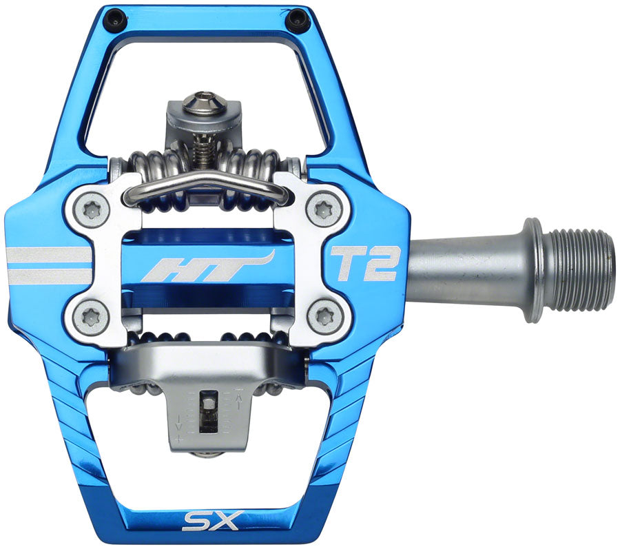 HT Components T2-SX Pedals - Dual Sided Clipless Platform Aluminum 9/16" Royal Blue-Goodwynn&#39;sGoodwynn&#39;s