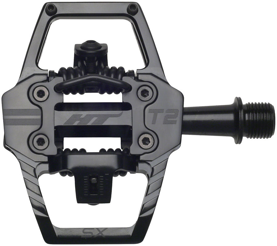 HT Components T2-SX Pedals - Dual Sided Clipless Platform Aluminum 9/16" Stealth BLK-Goodwynn&#39;sGoodwynn&#39;s