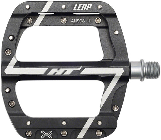 HT Components ANS08 Leap Platform Pedals Body: Aluminum Spindle: Cr-Mo 9/16 Black Pair-Goodwynn's