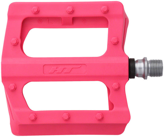 HT Components PA12 Pedals - Platform Composite 9/16" Neon Pink-Goodwynn's