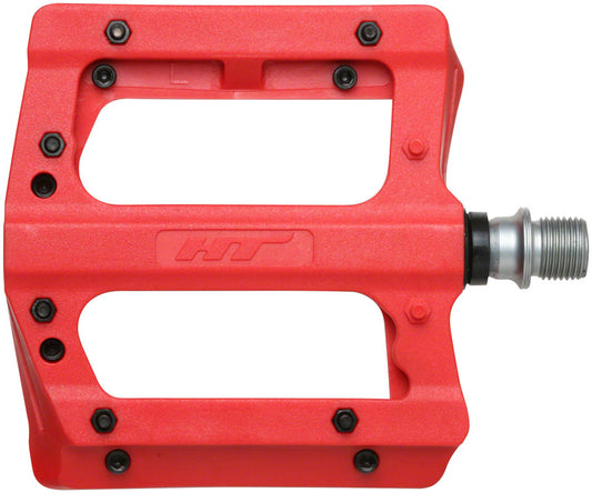 HT Components PA12A Pedals - Platform Composite 9/16" Red-Goodwynn's