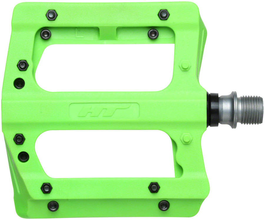 HT Components PA12A Pedals - Platform Composite 9/16" Green