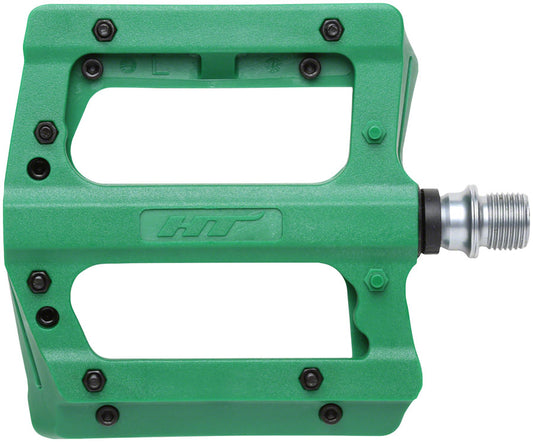 HT Components PA12A Pedals - Platform Composite 9/16" Green-Goodwynn's