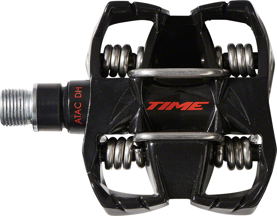 Time ATAC DH 4 Pedals - Dual Sided Clipless Platform Aluminum 9/16" BLK/Red