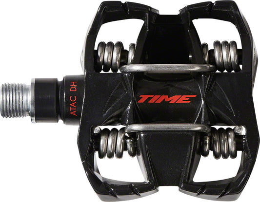 Time ATAC DH 4 Pedals - Dual Sided Clipless Platform Aluminum 9/16" BLK/Red-Goodwynn's