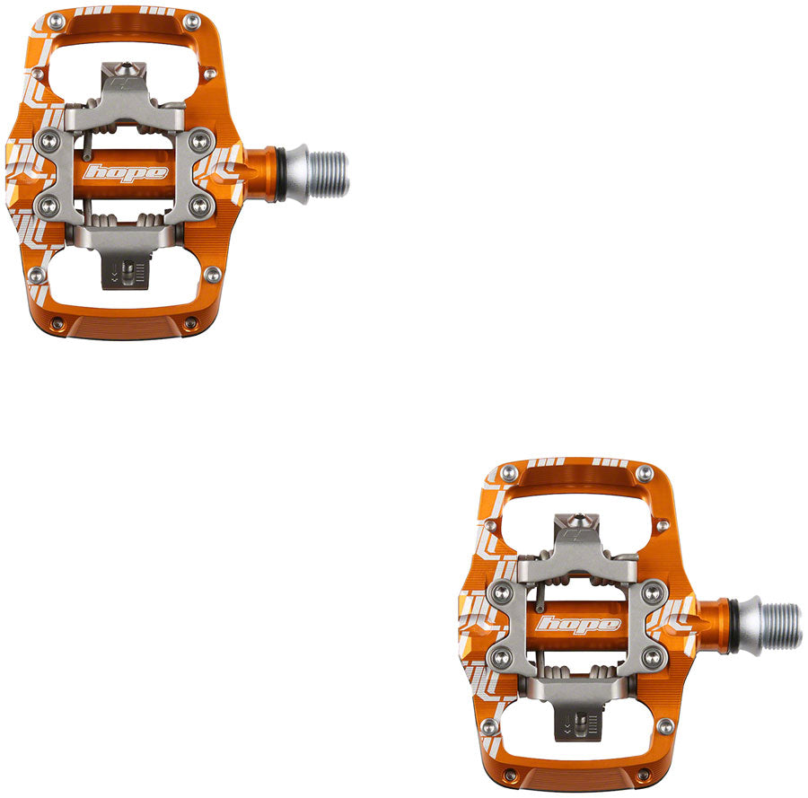 Hope Union TC Pedals - Dual Sided Clipless with Platform 9/16" Orange-Goodwynn&#39;sGoodwynn&#39;s