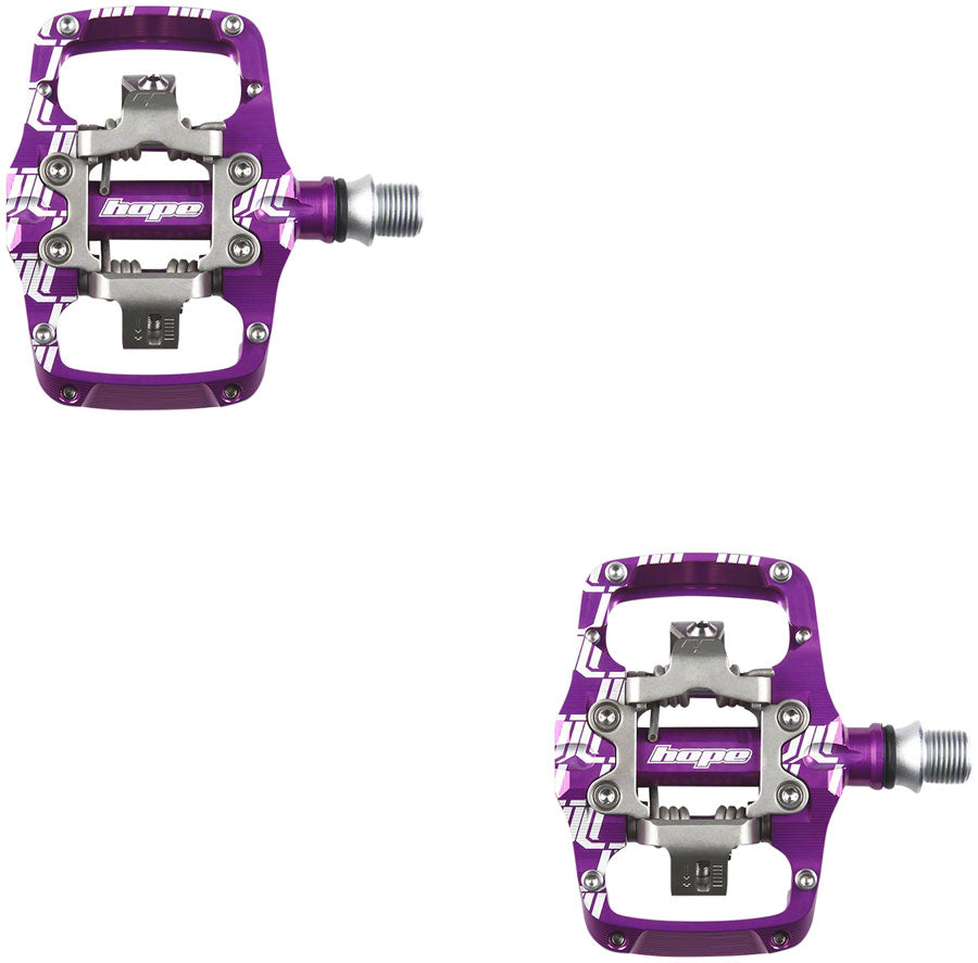 Hope Union TC Pedals - Dual Sided Clipless with Platform 9/16" Purple-Goodwynn&#39;sGoodwynn&#39;s