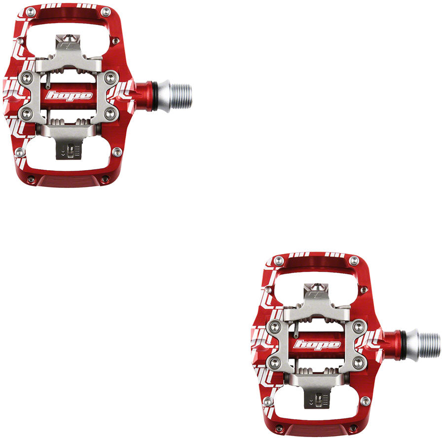 Hope Union TC Pedals - Dual Sided Clipless with Platform 9/16" Red-Goodwynn&#39;sGoodwynn&#39;s