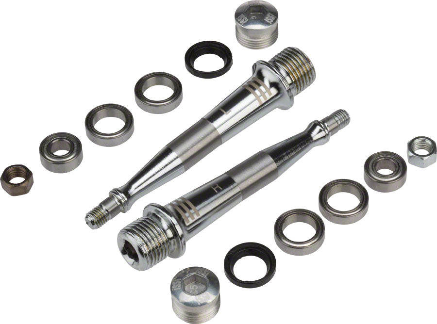 iSSi Triple Bearing Spindle Rebuild Kit: Standard Length (52.5mm) Silver