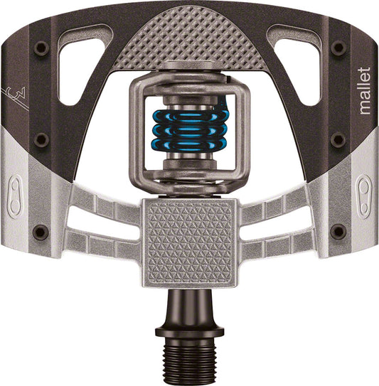 Crankbrothers Mallet 3 Pedals - Dual Sided Clipless Platform Aluminum 9/16" Raw /BLK/Blue-Goodwynn's