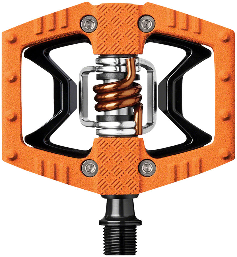 Crank Brothers Double Shot 2 Pedals - Single Side Clipless Platform Aluminum 9/16" Orange-Goodwynn&#39;sGoodwynn&#39;s