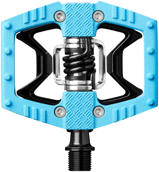 Crankbrothers Double Shot 2 Pedals - Single Side Clipless Platform Aluminum 9/16" Blue/BLK-Goodwynn's