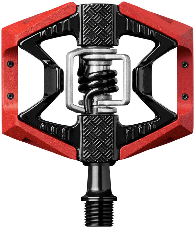 Crank Brothers Double Shot 3 Pedals - Single Side Clipless Platform Aluminum 9/16" Red/BLK-Goodwynn&#39;sGoodwynn&#39;s