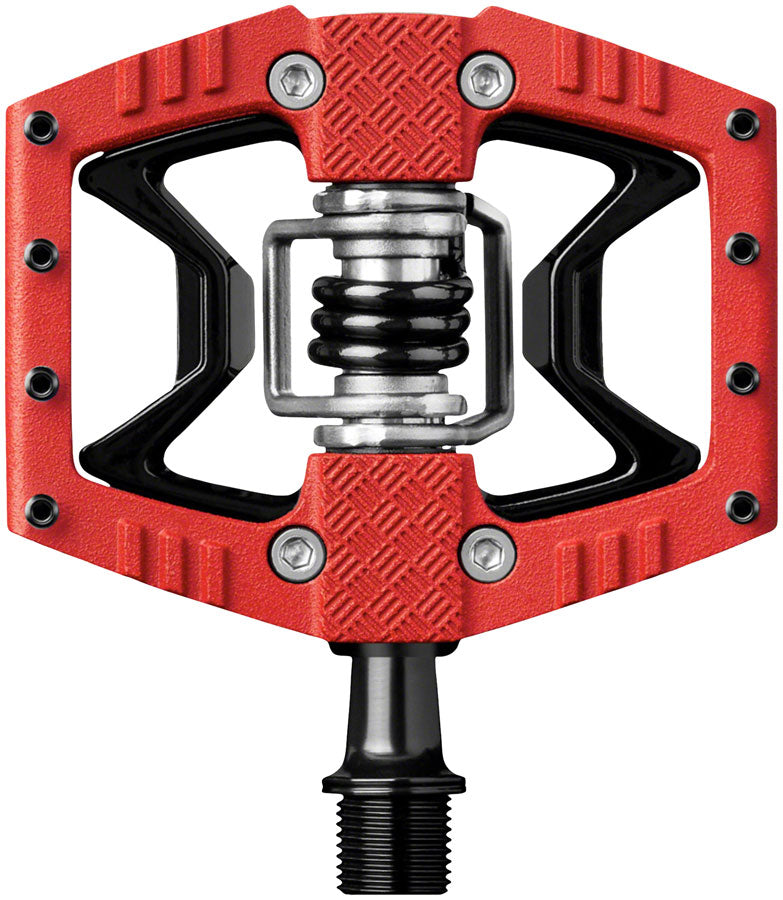 Crank Brothers Double Shot 3 Pedals - Single Side Clipless Platform Aluminum 9/16" Red/BLK