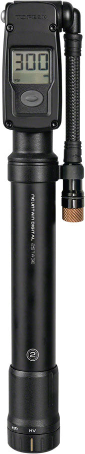 Topeak Mountain Digital Shock/Tire Mini Pump - 2Stage 300psi Black-Goodwynn&#39;sGoodwynn&#39;s