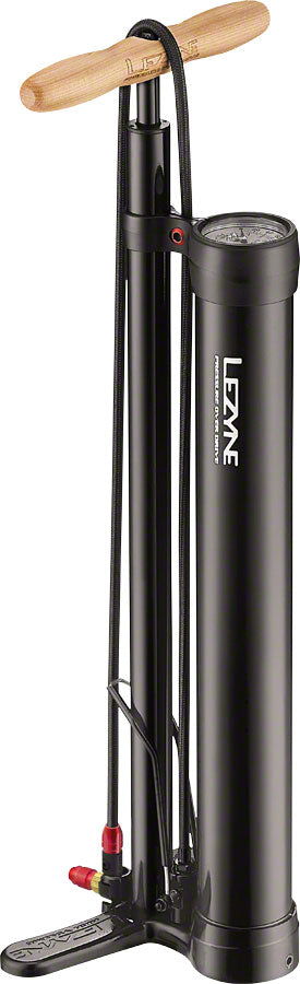 Lezyne Pressure Overdrive Floor Pump: Black-Goodwynn's