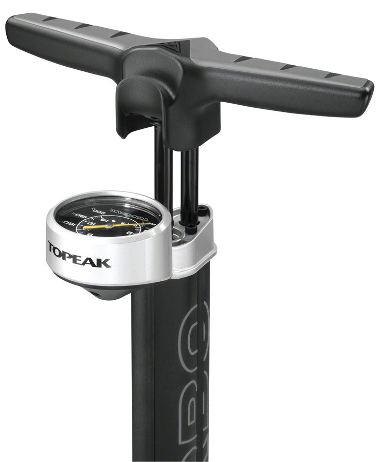 Topeak Joe Blow Twin Turbo Floor Pump SmartHead Black-Goodwynn&#39;sGoodwynn&#39;s