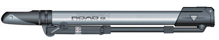 Topeak Road Morph Mini Pump with Gauge - 140psi Silver/Black-Goodwynn&#39;sGoodwynn&#39;s