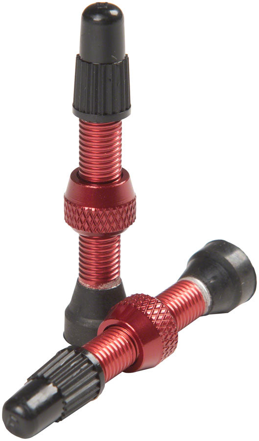 Stans NoTubes Alloy Valve Stems - 35mm Pair Red