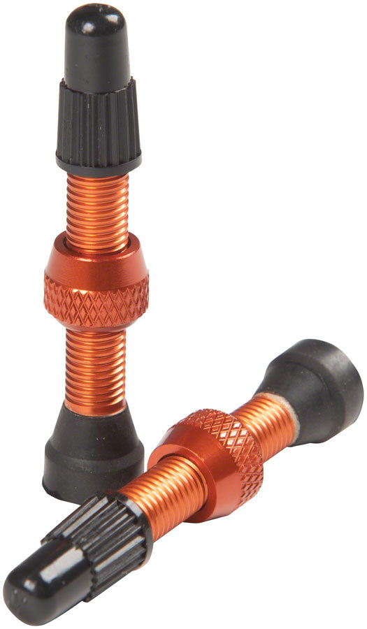 Stans NoTubes Alloy Valve Stems - 35mm Pair Orange