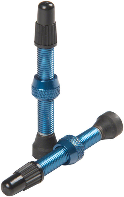 Stans NoTubes Alloy Valve Stems - 44mm Pair Blue