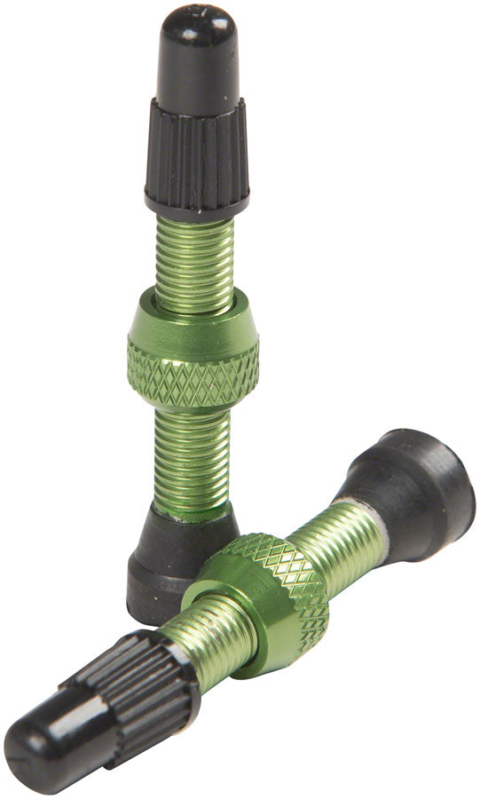 Stans NoTubes Alloy Valve Stems - 35mm Pair Green