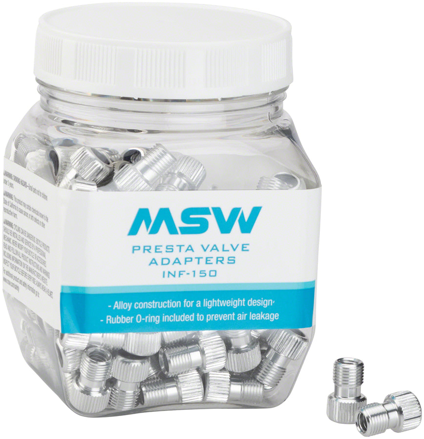 MSW Presta Valve to Schrader Valve Adapter Jar of 150-Goodwynn&#39;sGoodwynn&#39;s