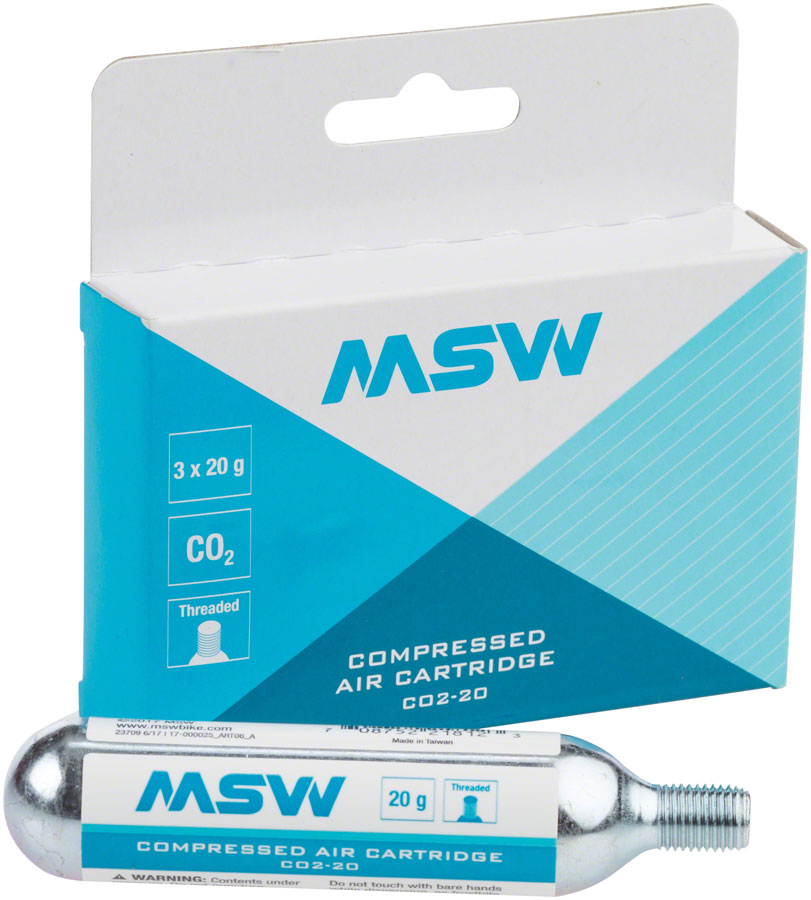 MSW CO2-20 Compressed Air CO2 Cartridge - 20g Threaded 3 Pack-Goodwynn&#39;sGoodwynn&#39;s