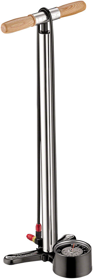 Lezyne Alloy Floor Drive Pump Standard Length: ABS-1 Chuck Silver-Goodwynn's