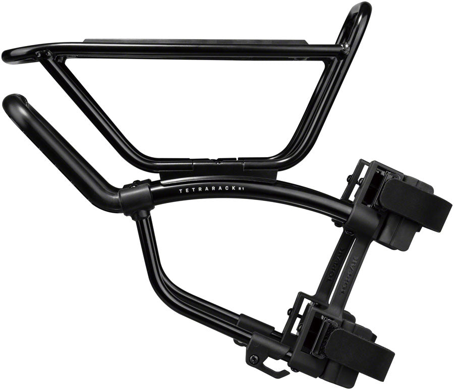 Topeak TetraRack R1 Front Rack Gravel/Road - Fork Blade Strap Mount  QuickTrack Compatible BLK