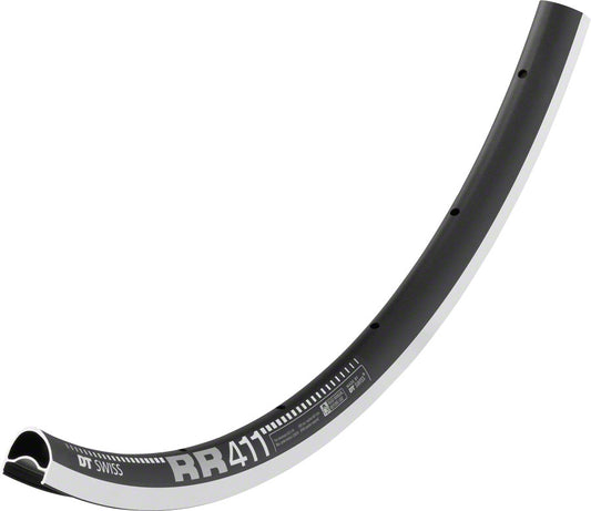 DT Swiss RR 411 Rim - 700 Rim Black 28H Asymmetric-Goodwynn's