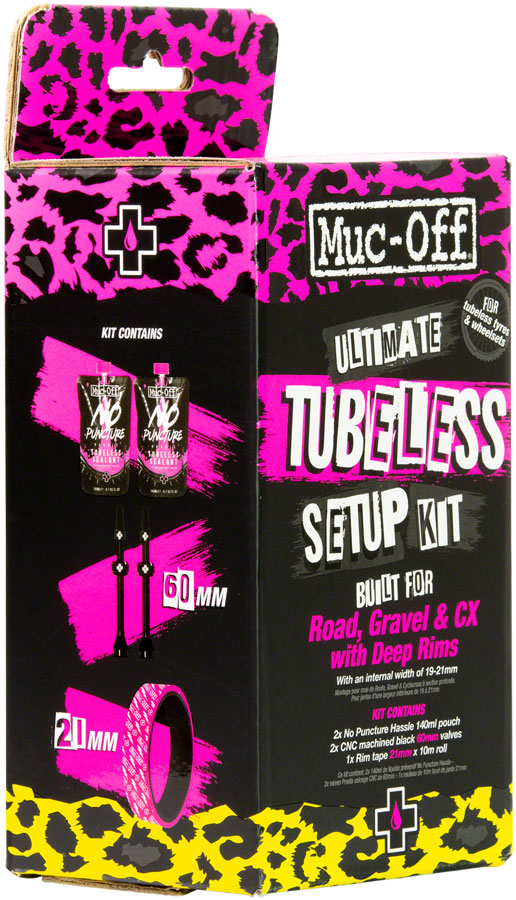 Muc-Off Ultimate Tubeless Kit - Road/Gravel/CX 21mm Tape  60mm Valves-Goodwynn&#39;sGoodwynn&#39;s