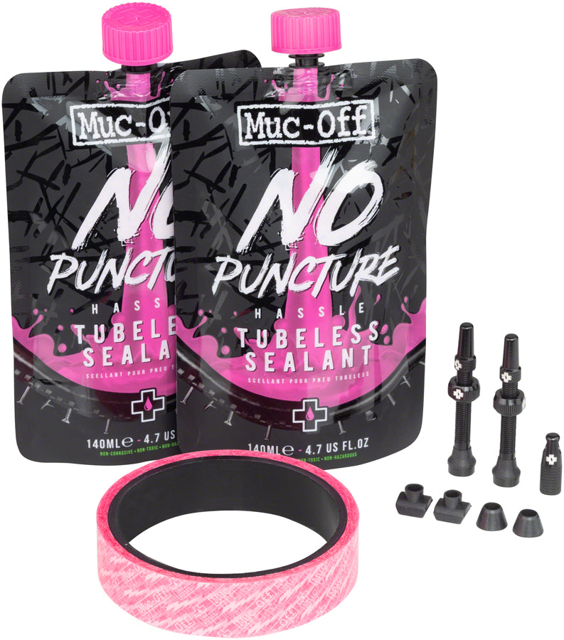 Muc-Off Ultimate Tubeless Kit - Road/Gravel/CX 21mm Tape  60mm Valves