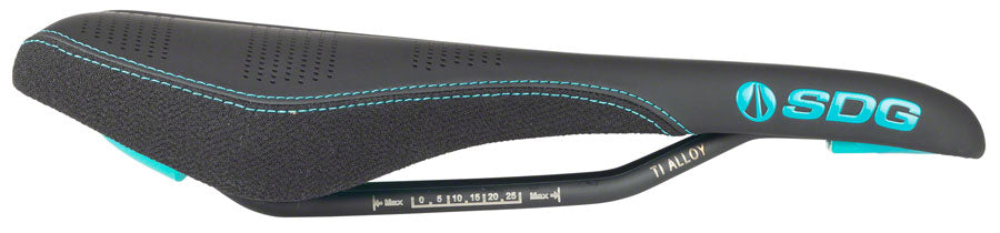 SDG Radar Mtn Saddle Ti-Alloy Rails - Turquoise/Black-Goodwynn&#39;sGoodwynn&#39;s