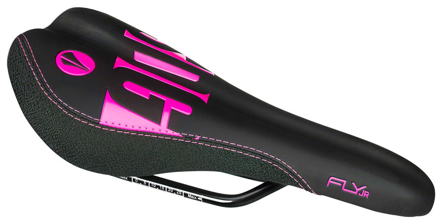 SDG Fly Jr Saddle Steel Rails - Blk/Pink