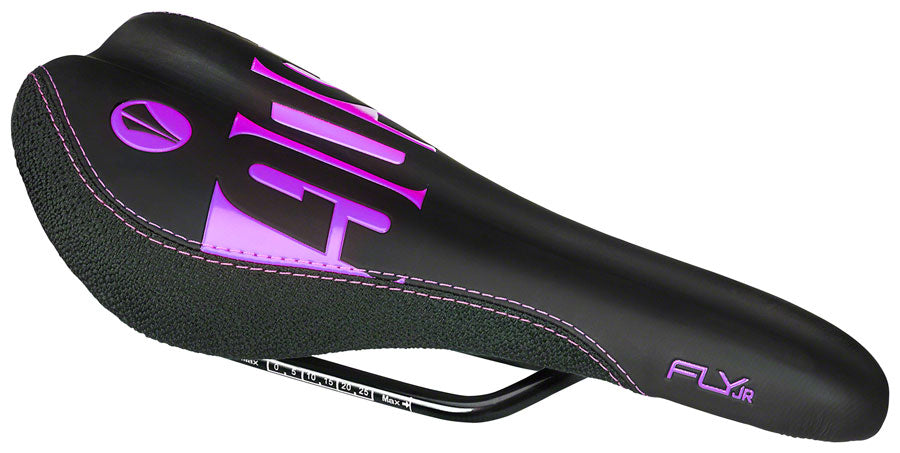 SDG Fly Jr Saddle Steel Rails - Blk/Purple