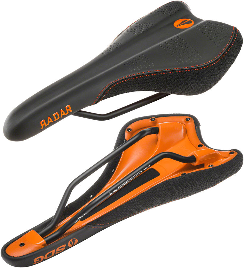 SDG Radar Saddle - Titanium Alloy Black/Orange