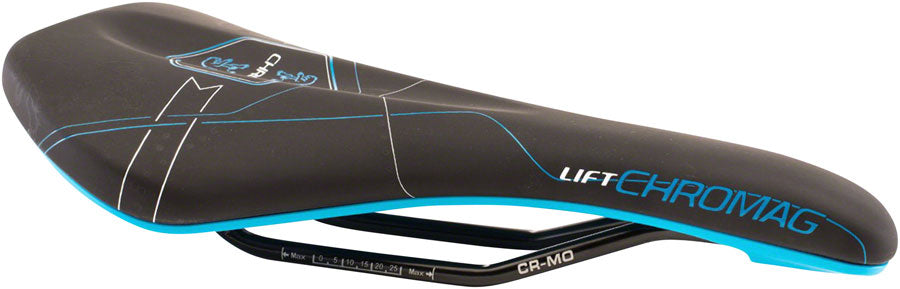 Chromag Lift Saddle Synth Top CrMo Rails - Black/Blue-Goodwynn&#39;sGoodwynn&#39;s