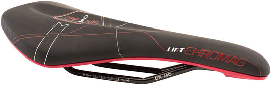 Chromag Lift Saddle Synth Top CrMo Rails - Black/Red-Goodwynn's