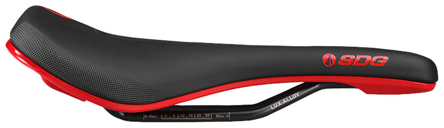 SDG Bel-Air V3 Max Saddle Lux-Alloy Rails Black/Red