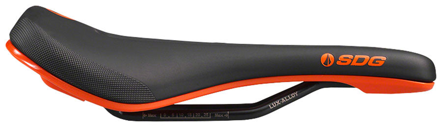 SDG Bel-Air V3 Max Saddle Lux-Alloy Rails Black/Orange