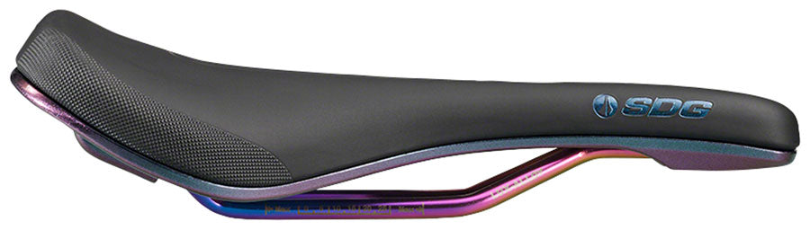 SDG Bel-Air V3 MAX Saddle - PVD Coated Lux-Alloy BLK/Oil-Slick Sonic Welded Sides Limited Edition Fuel-Goodwynn&#39;sGoodwynn&#39;s