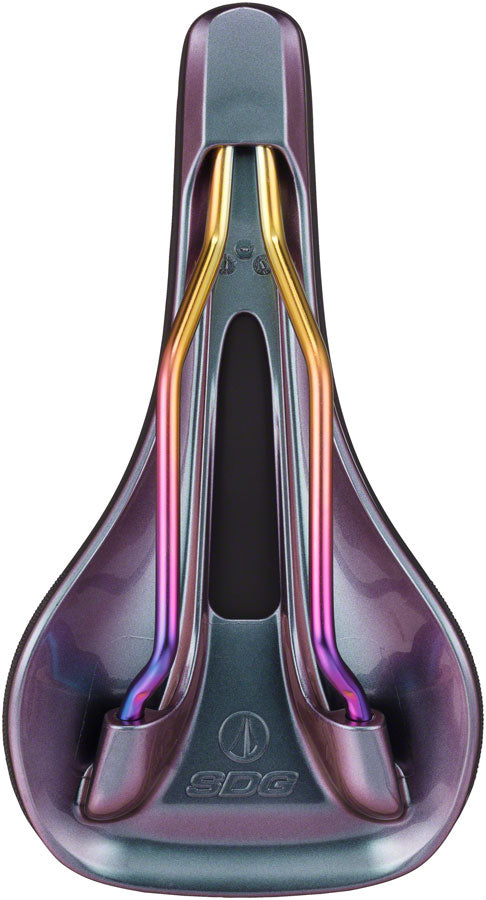 SDG Bel-Air V3 MAX Saddle - PVD Coated Lux-Alloy BLK/Oil-Slick Sonic Welded Sides Limited Edition Fuel