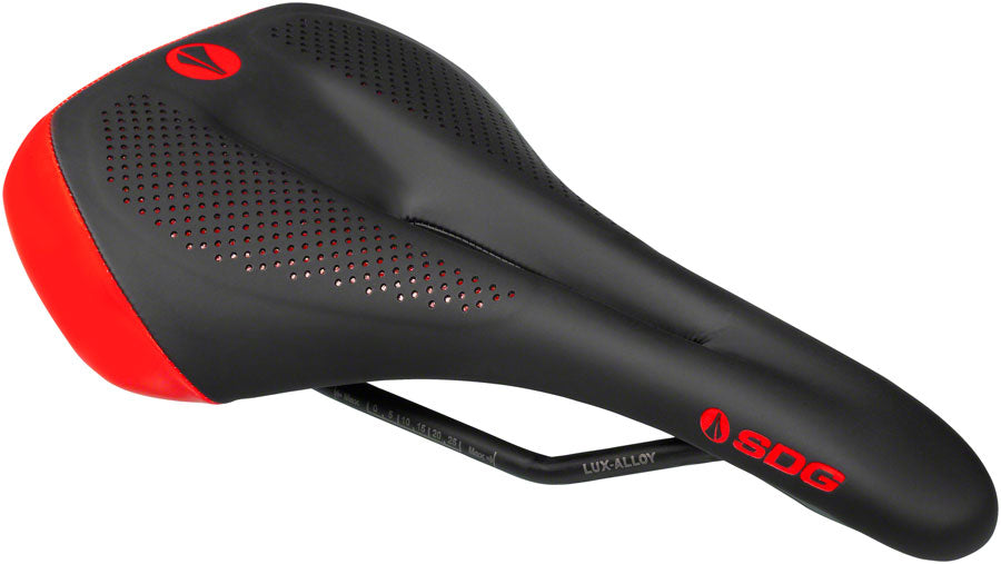 SDG Allure V2 Saddle - Lux-Alloy Black/Red-Goodwynn&#39;sGoodwynn&#39;s