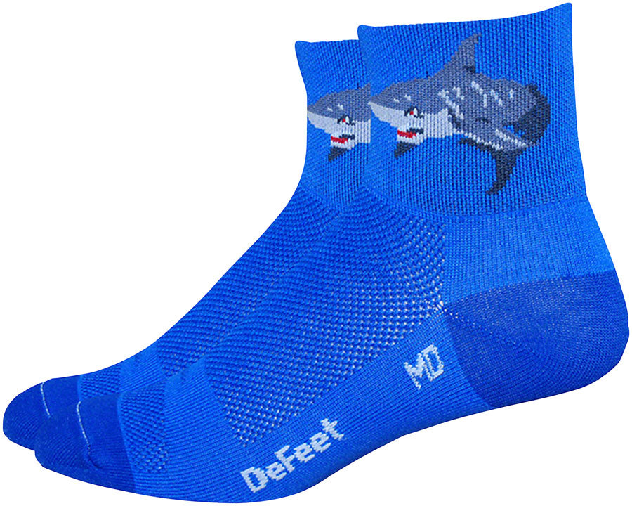 DeFeet Aireator 3" Shark Attack! Socks 12 Blue